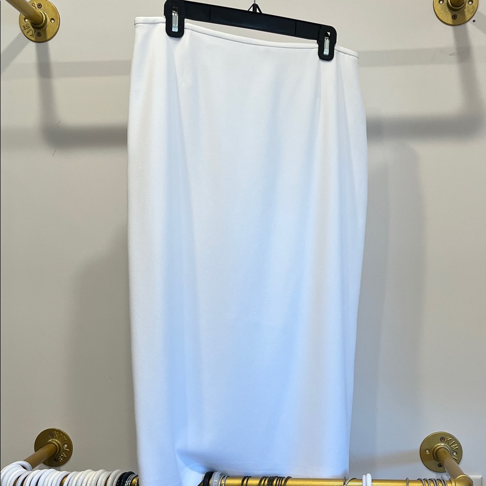 Preston & York Classic White Pencil Skirt